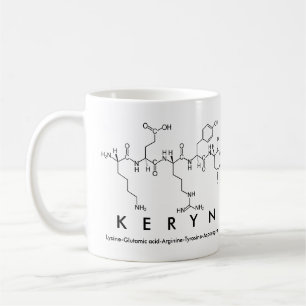 Caneca De Café Caneta de nome peptídico Keryn