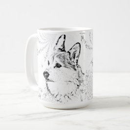 Caneca De Café Caneta de padrão Corgi