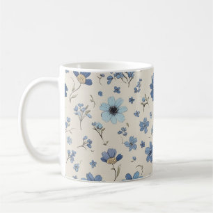 Caneca De Café Caneta de padrão de flores