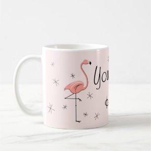 Caneca De Café Caneta de texto rosa Flamingo