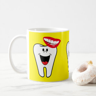 Caneca De Café Caneta Dentista Amarela