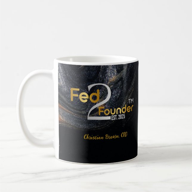 Caneca De Café Caneta Galáxia Fed2Founder- Personalizada (Esquerda)