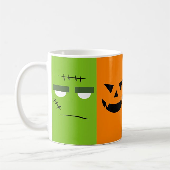 Caneca De Café Caneta impressa com caráter de Dia das Bruxas (Esquerda)