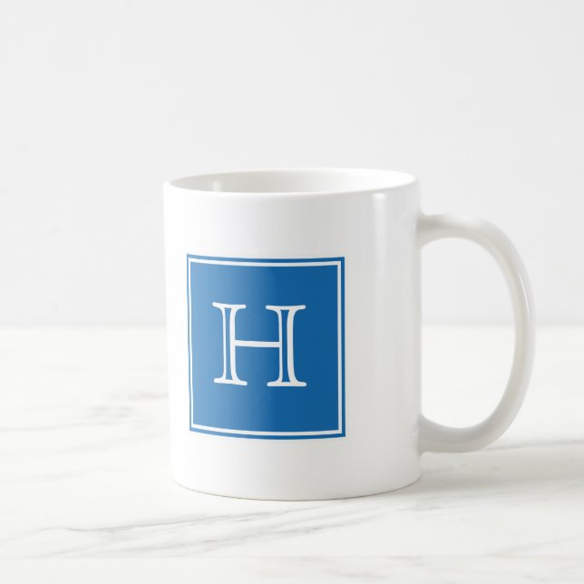 Caneca De Café Caneta Monográfica Azul Quadrada (Direita)