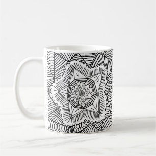 Caneca De Café Caneta preta e branca