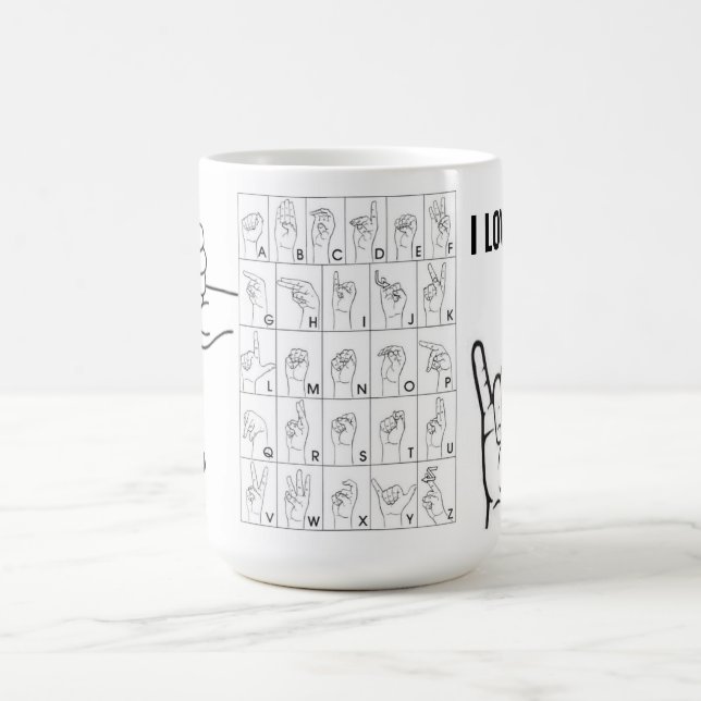 Caneca De Café caneta SING LANGUAGE (Centro)
