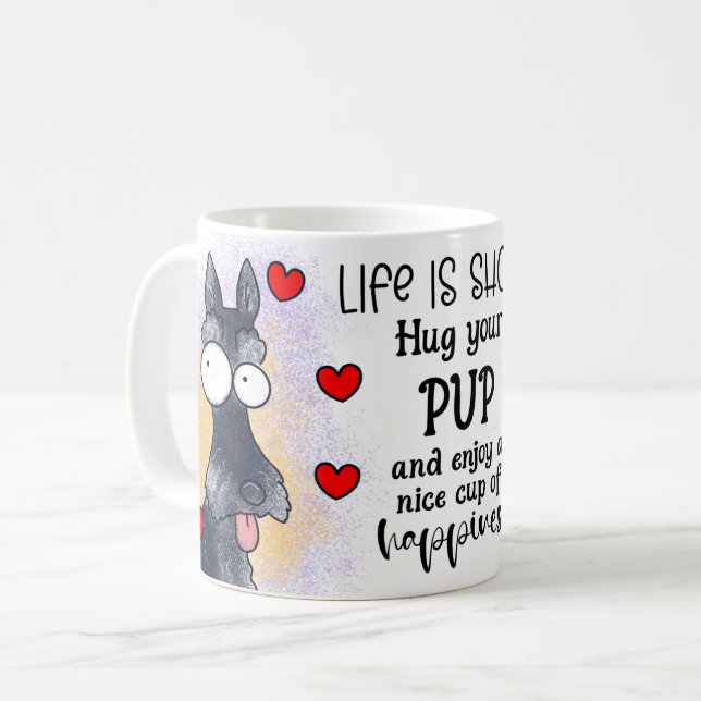 Caneca De Café Caneta sublimadora de cães (Frente Esquerda)