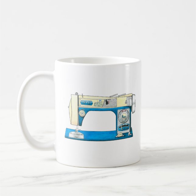 Caneca De Café Caneta Vintage Blue Morse (Esquerda)