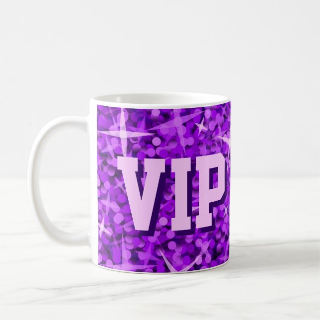 Caneca De Café Caneta 'VIP MOM' roxa da Glitz (Esquerda)