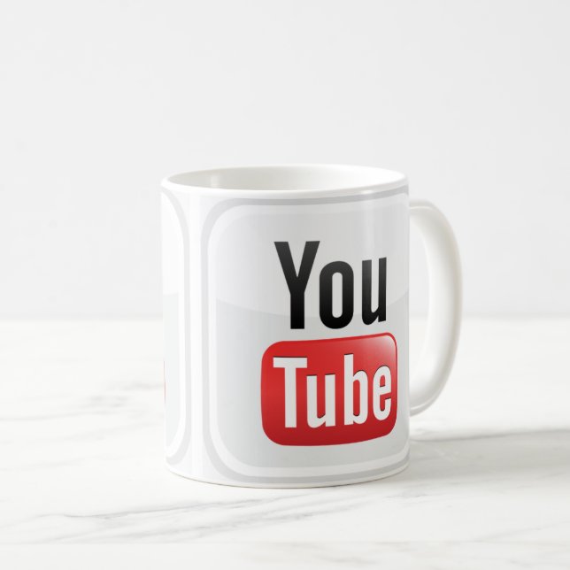 Caneca De Café Caneta Youtube (Frente Esquerda)