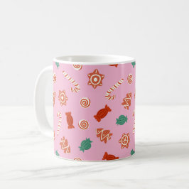Caneca De Café Canetas de Natal - rosa
