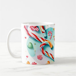 Caneca De Café Canetas doces e corações