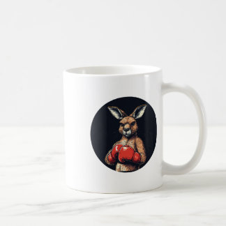 Caneca De Café Canguru Engraçado de Luta Para um Nocaute Excêntri