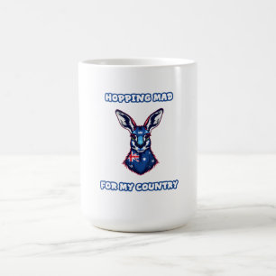 Caneca De Café Canguru Patriota Louco de Saltar Espírito Australi