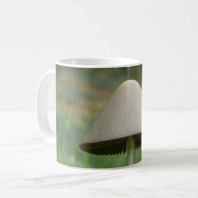 Caneca De Café Canhão de Cogumelo Conocybe rickenii (Frente Esquerda)