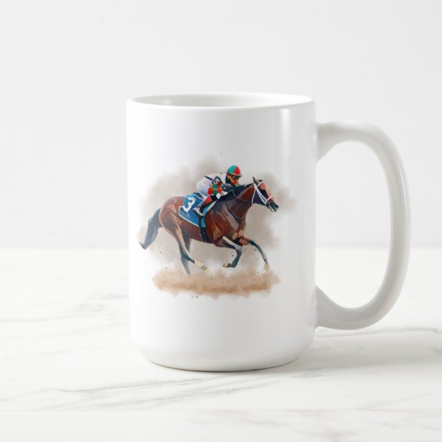 Caneca De Café Canhão de Corrida de Cavalo (Direita)
