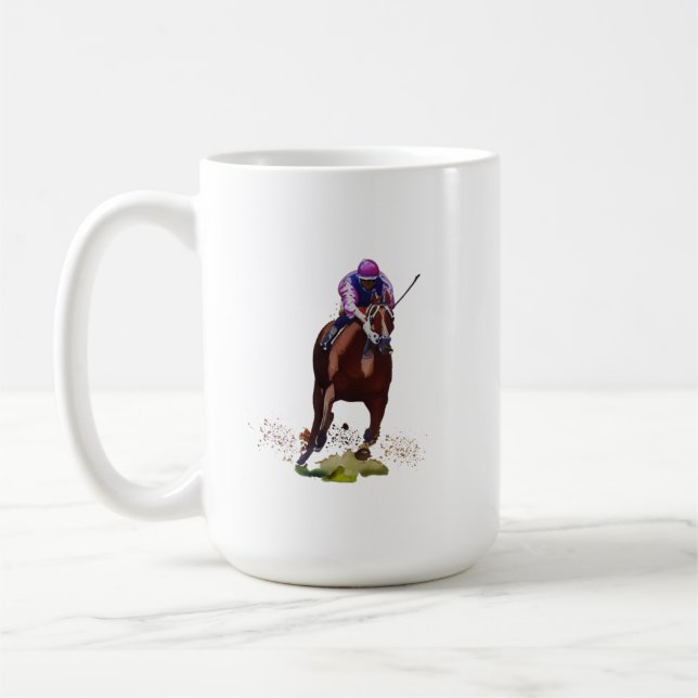 Caneca De Café Canhão de Corrida de Cavalo (Esquerda)