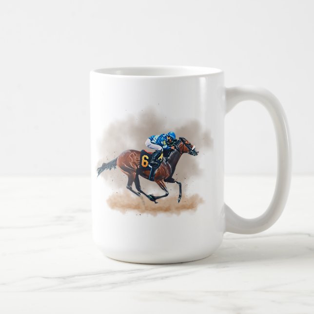 Caneca De Café Canhão de Corrida de Cavalo (Direita)