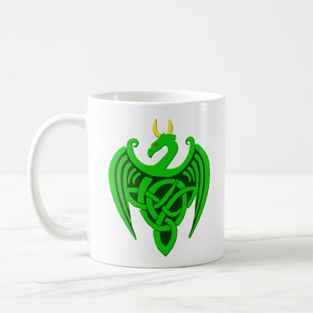 Caneca De Café Canhão de Dragão Celular Verde (Esquerda)