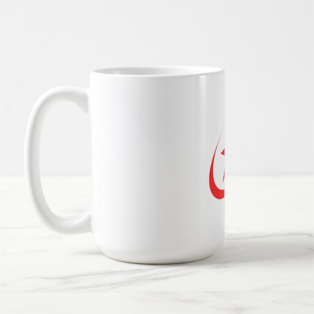 Caneca De Café Canhão de Estrela Vermelha Cósmica (Esquerda)