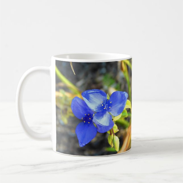 Caneca De Café Canhão de Flor do Verduto Azul (Esquerda)