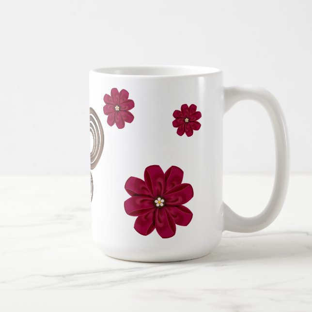 Caneca De Café Canhão de Flores da Borboleta (Direita)