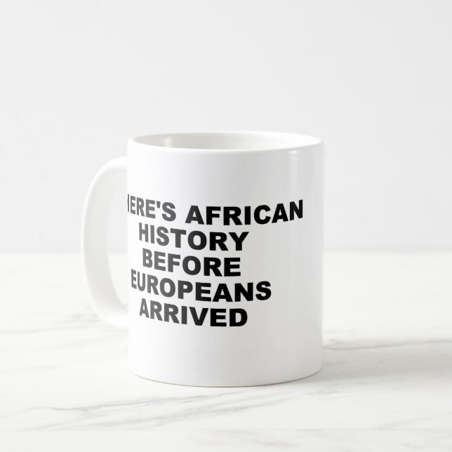 Caneca De Café Canhão de História Africana (Frente Esquerda)