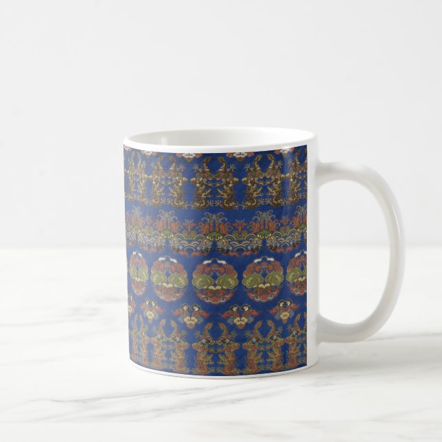 Caneca De Café Canhão de Padrão do Dragão Azul Japonês (Direita)