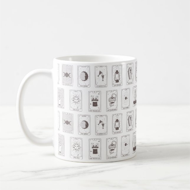 Caneca De Café Canhão de Tarô Estético Gótico (Esquerda)