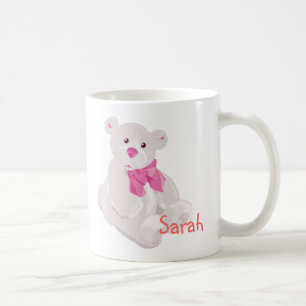 Caneca De Café Canhão de Urso Branco e Rosa
