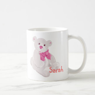 Caneca De Café Canhão de Urso Branco e Rosa
