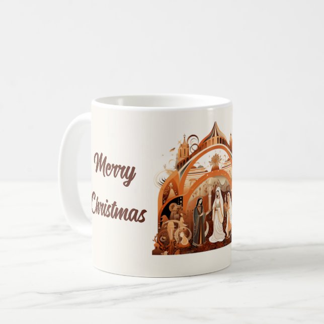 Caneca De Café Canhão Natal (Frente Esquerda)