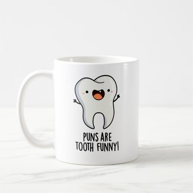 Caneca De Café Canhões Engraçados Com Dente, Arma Dental Engraçad (Esquerda)