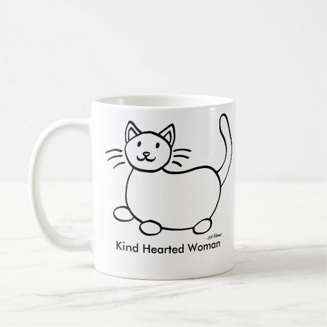 Caneca de café canhota da mulher Hearted amável (Esquerda)