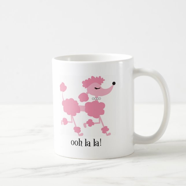 Caneca De Café caniche cor-de-rosa (Direita)