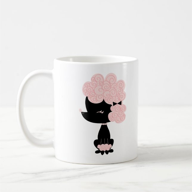 Caneca De Café Caniche do francês dos desenhos animados (Esquerda)
