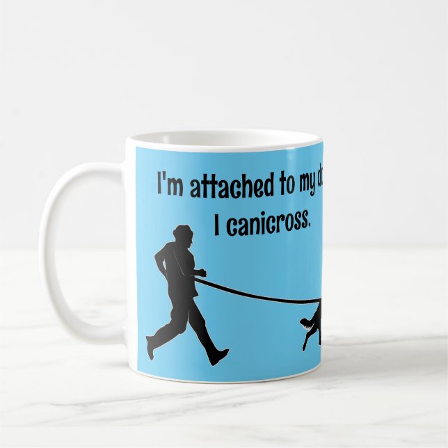 Caneca De Café Canicross - Attached to My Dog GSD (Esquerda)