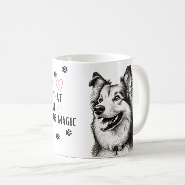 Caneca De Café Canine Magic: Uma Taça de Amor Incondicional (Frente Esquerda)