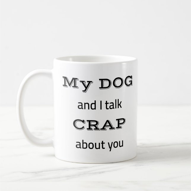 Caneca De Café Canino | Café Engraçado | (Esquerda)
