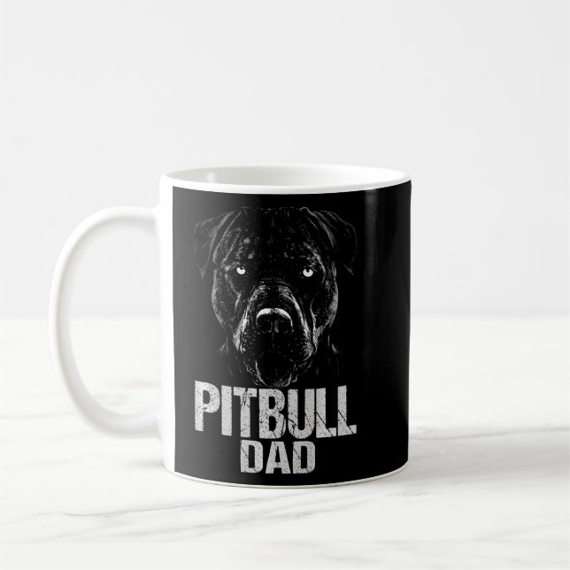 Caneca De Café Canino de Pai Pitbull para Proprietários de Cães (Esquerda)
