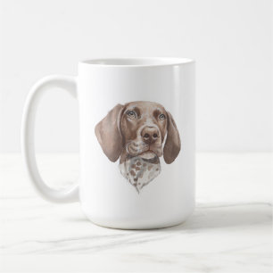 Caneca De Café Canino de Ponta Alemão Curto   15 oz