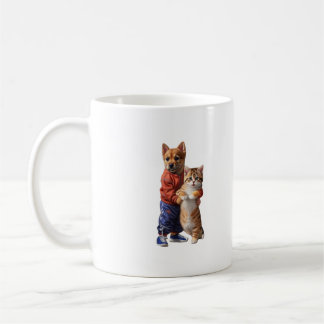 Caneca De Café Canino e Mug Gato Adoráveis Pawsitivamente