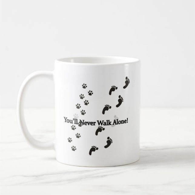 Caneca De Café Canino | Nunca Ande Ao Longo Da Mug De Café | (Esquerda)
