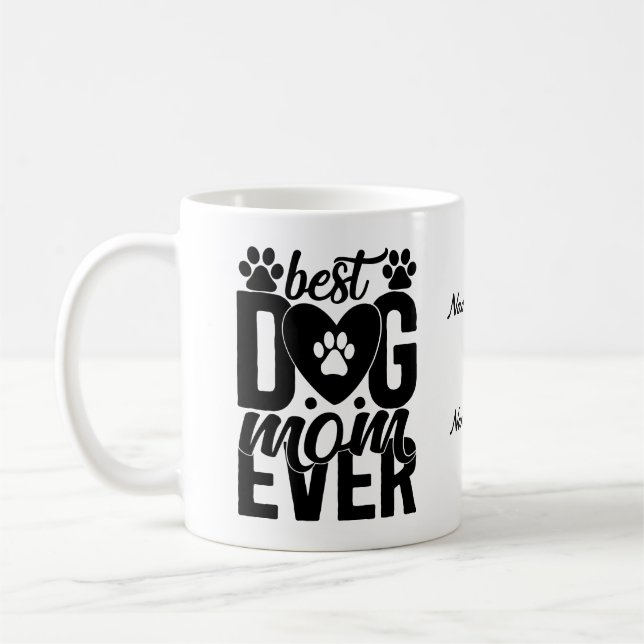 Caneca De Café Canino Personalizável | Cães Mãe Coffee Mug (Esquerda)
