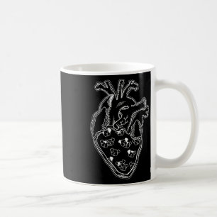 Caneca De Café Caninos Anatomia Cardíaca Estilo de Tatuagem