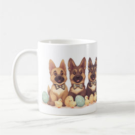 Caneca De Café Caninos do German shepherd da páscoa