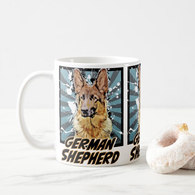Caneca De Café Caninos: German shepherd (Com Donut)