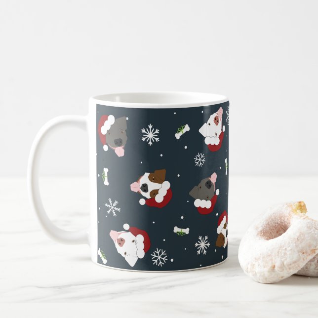Caneca De Café Caninos papais noeis (Com Donut)