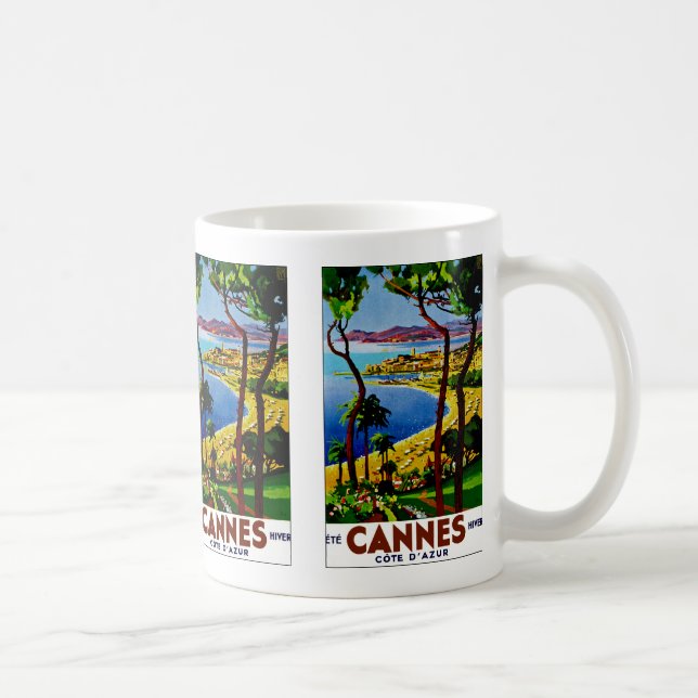 Caneca De Café Cannes ~ Cote d'Azur (Direita)