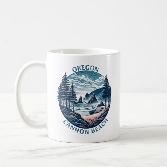 Caneca De Café Cannon Beach Oregon (Esquerda)